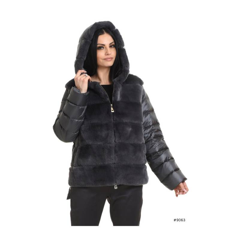 Exklusive Kapuze Rex Kaninchenjacke Mit Ente Nach Unten von ManakasFrankfurt