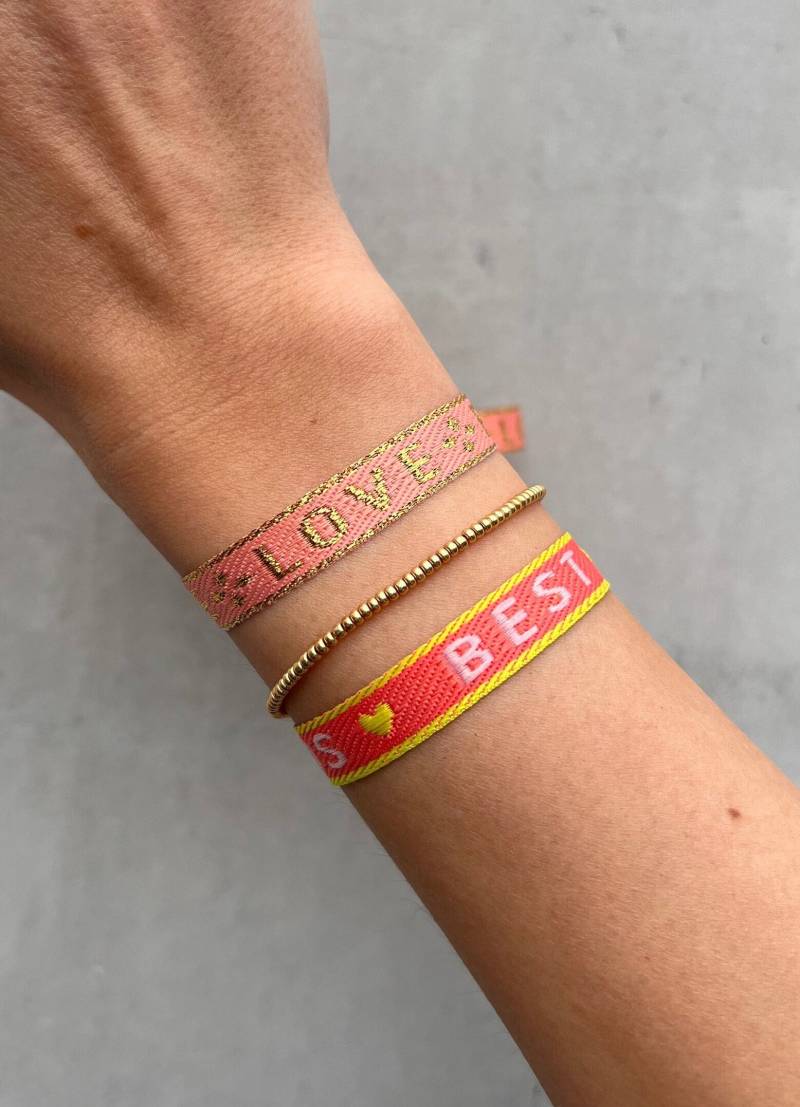 Armband Neon/Gold Smiley Anhänger Charm Bunt Damen Glücksbringer von ManaoStudioShop