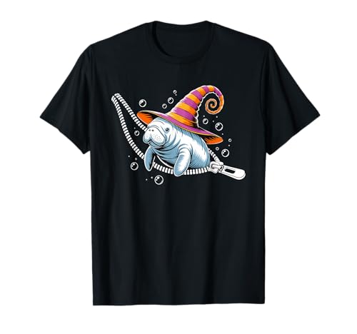 Seekuh Halloween Schwangerschaft Kostüm Hexe Frauen Humor T-Shirt Seekuh Halloween Schwangerschaft Kostüm Hexe Frauen Humor T-Shirt von Manatee Emerging from A Zipper Costume Women Men