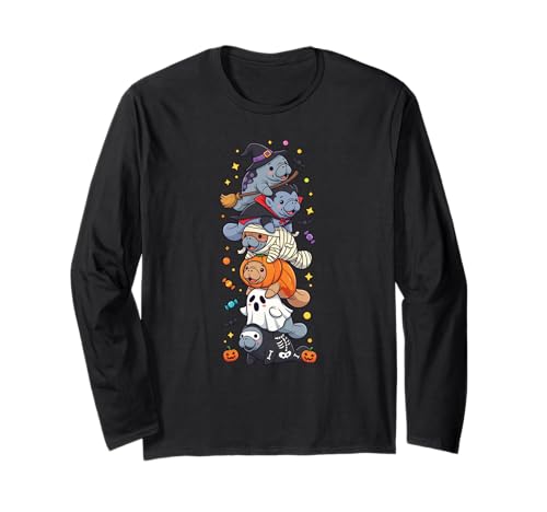 Lustiger Seekuh Hexe Vampir Geist Halloween Kinder Herren Damen Langarmshirt Lustiger Seekuh Hexe Vampir Geist Halloween Kinder Herren Damen Langarmshirt von Manatee Lovers Halloween Skeleton Mummy Outfits