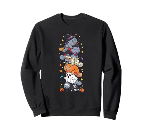 Lustiger Seekuh Hexe Vampir Geist Halloween Kinder Herren Damen Sweatshirt Lustiger Seekuh Hexe Vampir Geist Halloween Kinder Herren Damen Sweatshirt von Manatee Lovers Halloween Skeleton Mummy Outfits