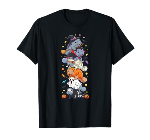 Lustiger Seekuh Hexe Vampir Geist Halloween Kinder Herren Damen T-Shirt Lustiger Seekuh Hexe Vampir Geist Halloween Kinder Herren Damen T-Shirt von Manatee Lovers Halloween Skeleton Mummy Outfits