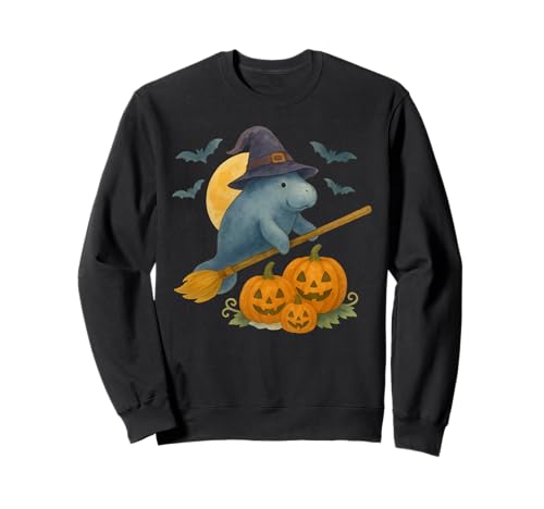 Seekuh Hexenhut Kürbis Halloween Kostüm Herren Damen Kinder Sweatshirt Seekuh Hexenhut Kürbis Halloween Kostüm Herren Damen Kinder Sweatshirt von Manatee Witch