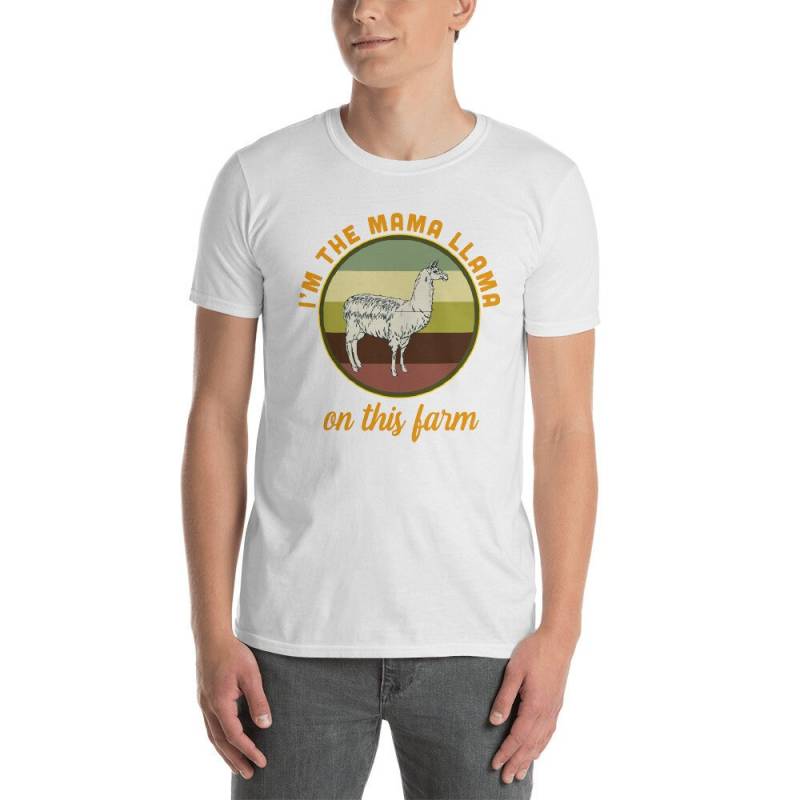 Ich Bin Die Mama Lama Auf Diesem Bauernhof-Kurzarm Unisex T-Shirt Für Halter, Züchter Ich Bin Die Mama Lama Auf Diesem Bauernhof-Kurzarm Unisex T-Shirt Für Halter, Züchter von ManbirdDesign