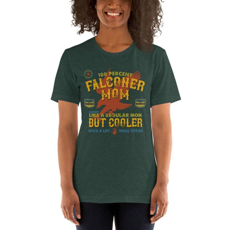 Spaß Falkenjagd Mama Kurzarm Unisex T-Shirt Für Falkner Mütter Und Räuspern Spaß Falkenjagd Mama Kurzarm Unisex T-Shirt Für Falkner Mütter Und Räuspern von ManbirdDesign