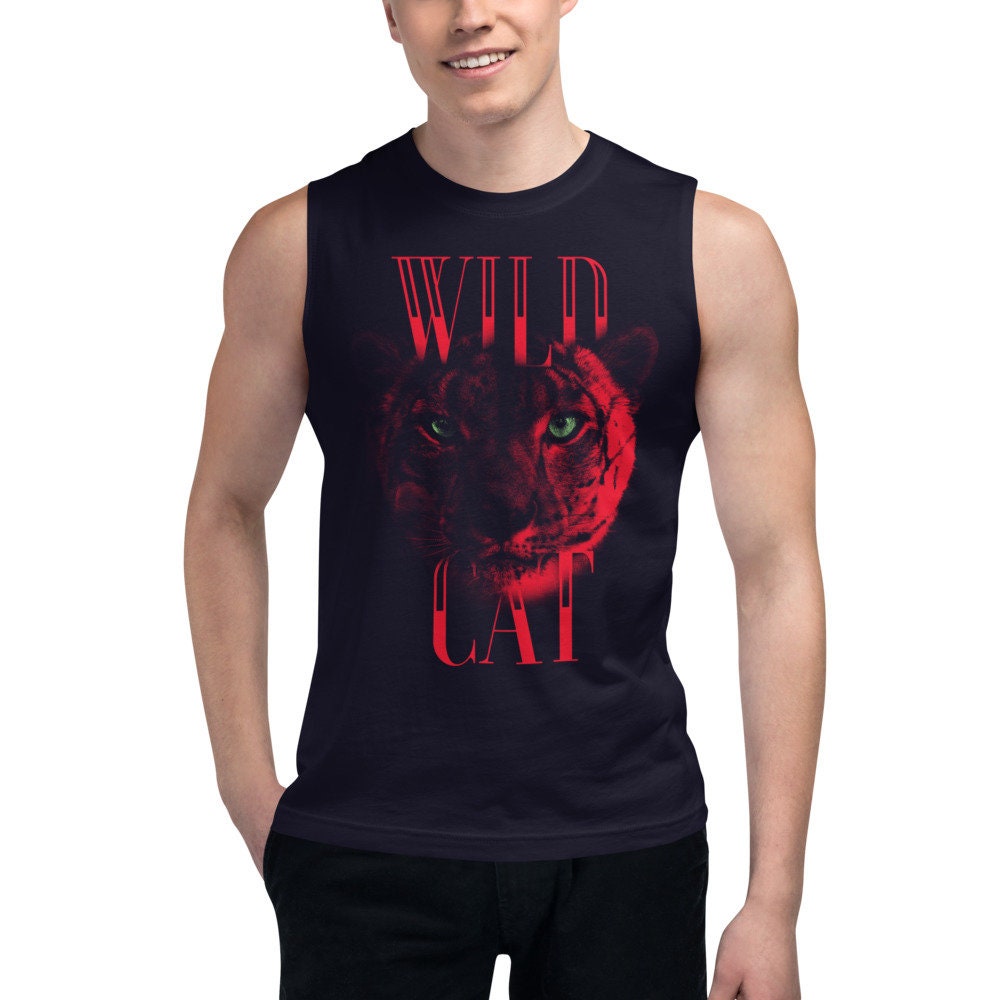 Wilde Katze Muskel Shirt von ManbirdDesign