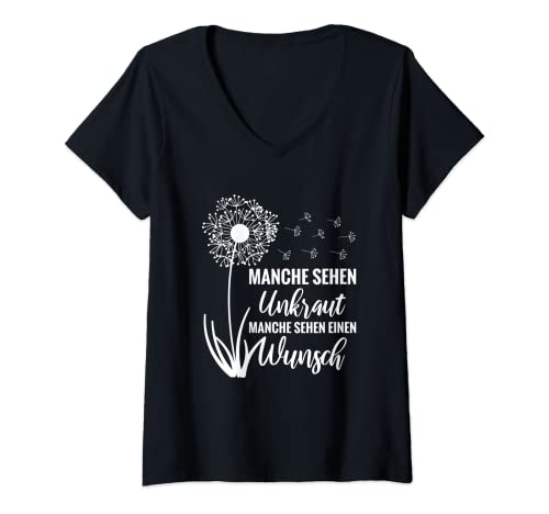 Damen Garten Pusteblume Gärtnerin Manche sehen Unkraut Gärtner T-Shirt mit V-Ausschnitt Damen Garten Pusteblume Gärtnerin Manche sehen Unkraut Gärtner T-Shirt mit V-Ausschnitt von Manche sehen Unkraut Manche sehen einen Wunsch