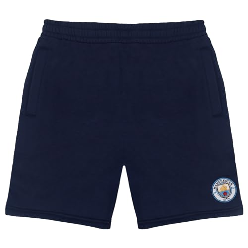 Manchester City FC - Herren Jogging-Shorts aus Fleece - Offizielles Merchandise - Geschenk für Fußballfans - Dunkelblau - L von Manchester City FC