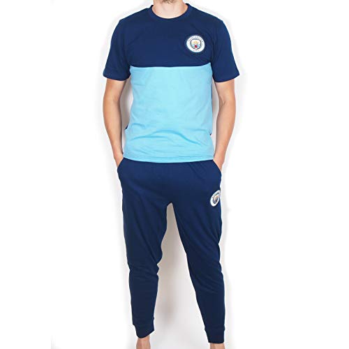 Manchester City FC - Herren Premium-Schlafanzug mit Langer Hose - Offizielles Merchandise - Geschenk für Fußballfans - XL von Manchester City FC