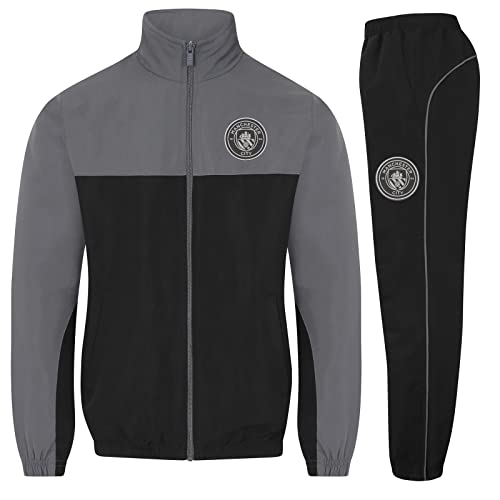 Manchester City FC - Herren Trainingsanzug - Jacke & Hose - Offizielles Merchandise - Geschenk für Fußballfans - Grau - L von Manchester City FC