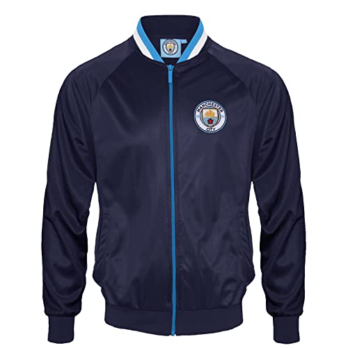 Manchester City FC - Herren Trainingsjacke im Retro-Design - Offizielles Merchandise - Geschenk für Fußballfans - L von Manchester City FC