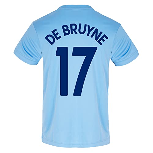 Manchester City FC - Herren Trainingstrikot aus Polyester - Offizielles Merchandise - Geschenk für Fußballfans - Himmelblau - V-Ausschnitt - De Bruyne 17-2XL von Manchester City FC