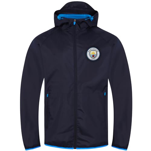 Manchester City FC - Herren Wind- und Regenjacke - Offizielles Merchandise - Geschenk für Fußballfans - Dunkelblau - Kapuze mit Schirm - S von Manchester City FC