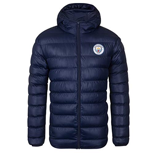 Manchester City FC - Herren Winter-Steppjacke mit Kapuze - Offizielles Merchandise - Geschenk für Fußballfans - S von Manchester City FC