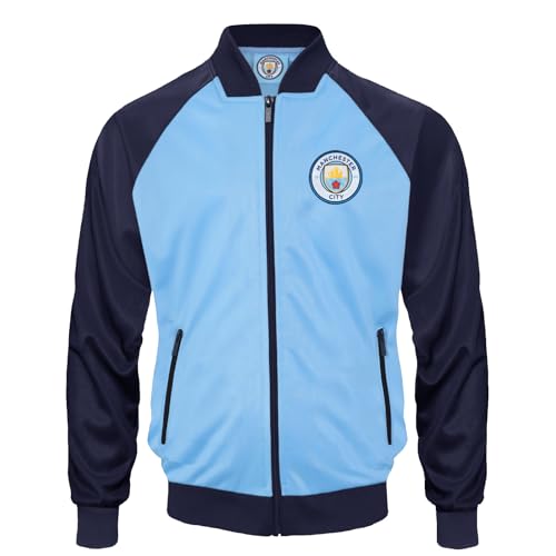 Manchester City FC - Jungen Trainingsjacke im Retro-Design - Offizielles Merchandise - Geschenk für Fußballfans - 8-9 Jahre von Manchester City FC