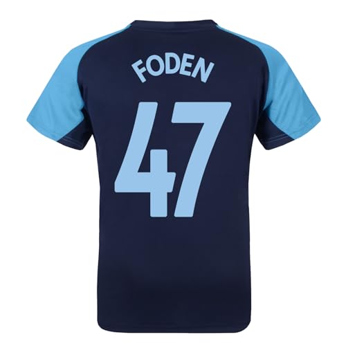 Manchester City FC - Jungen Trainingstrikot - Offizielles Merchandise - Dunkelblau Foden - 10-11 Jahre von Manchester City FC
