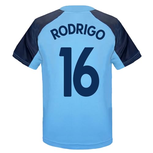 Manchester City FC - Jungen Trainingstrikot aus Polyester - Offizielles Merchandise - Geschenk für Fußballfans - Himmelblau mit Vereinswappen Rodrigo 16-10-11 Jahre von Manchester City FC