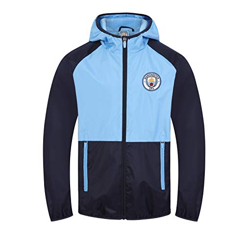 Manchester City FC - Jungen Wind- und Regenjacke - Offizielles Merchandise - Dunkelblau & Hellblau - 8-9 Jahre von Manchester City FC