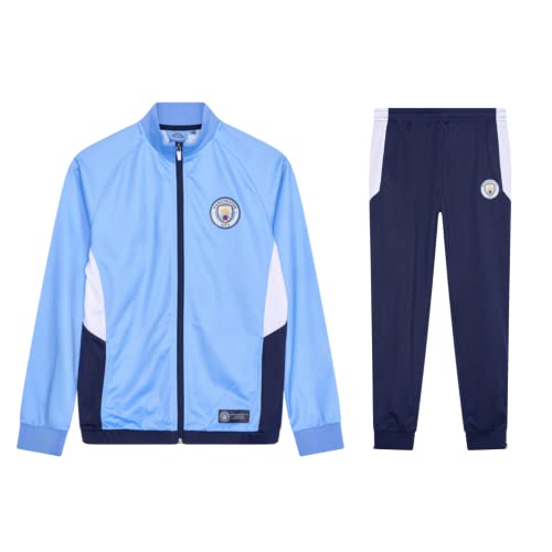 Offizieller Manchester City Trainingsanzug Herren - Saison 22/23 - Medium (M) - Langarm Man City Trainingsjacke und Jogginghose - Fussball Jacke und Hose für Training - Man City Tracksuit von Manchester City FC