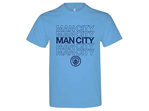 SourceLab Limited Manchester City T-Shirt für Erwachsene, Himmelblau von Manchester City FC