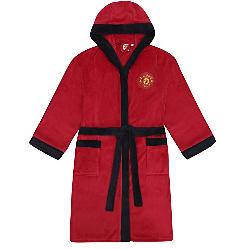 Manchester United FC - Herren Fleece-Bademantel - offizielles Merchandise - Geschenk - Rot - L von Manchester United FC