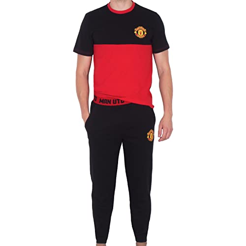 Manchester United FC - Herren Premium-Schlafanzug mit Langer Hose - Offizielles Merchandise - Geschenk für Fußballfans - M von Manchester United FC