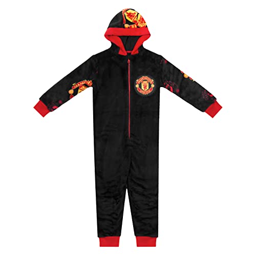 Manchester United FC - Jungen Schlafanzug-Einteiler aus Fleece - Offizielles Merchandise - Geschenk für Fußballfans - 8-9 Jahre von Manchester United F.C.