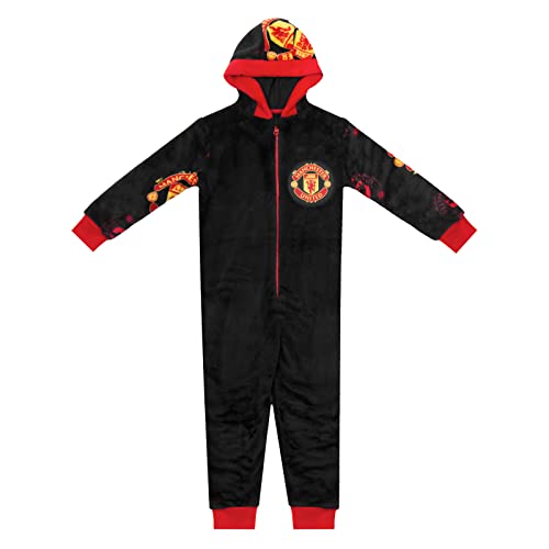 Manchester United FC - Jungen Schlafanzug-Einteiler aus Fleece - Offizielles Merchandise - Geschenk für Fußballfans - 9-10 Jahre von Manchester United
