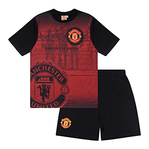 Manchester United FC - Kinder Schlafanzug-Shorty - Offizielles Merchandise - Rot mit großem Vereinswappen - 6-7 Jahre von Manchester United FC