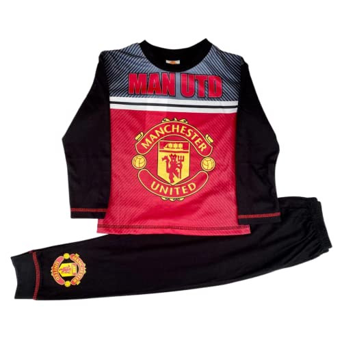 Manchester United Man United Kinder-Schlafanzug/Pyjama-Set, Alter 4-12 Jahre, Schwarz/Mehrfarbig, 134 von Manchester United