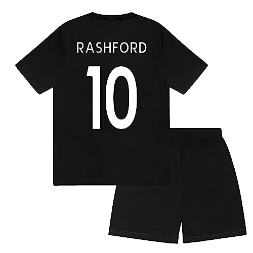 Manchester United FC - Kinder Schlafanzug-Shorty - Offizielles Merchandise - Schwarz Rashford - 8-9 Jahre von Manchester United FC
