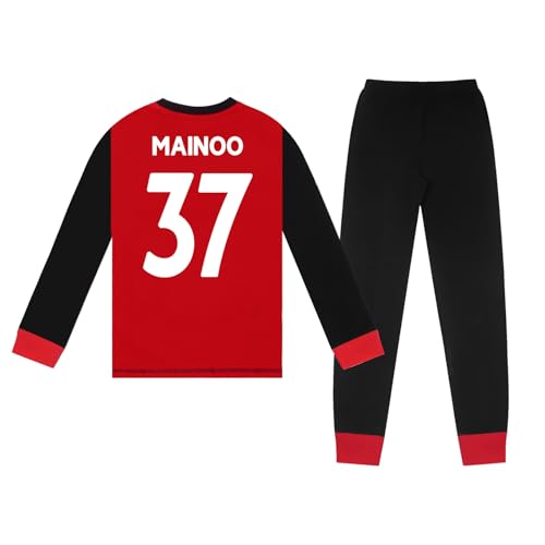 Manchester United FC - Jungen Schlafanzug mit Sublimationsdruck - Offizielles Merchandise - Geschenk für Fußballfans - Rot Mainoo - 13-14 Jahre von Manchester United