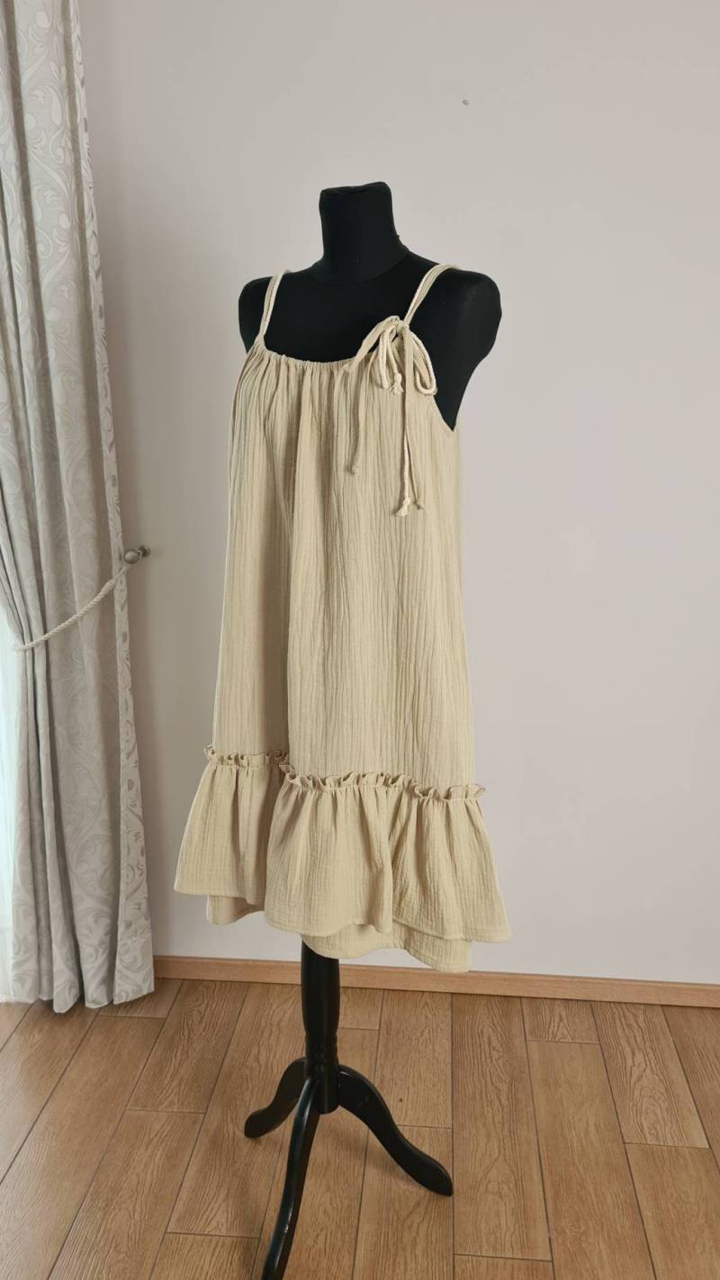 Sommer Kleid Aus Baumwolle/Lockeres Baumwolle/Boho Für Mutter Tochter/Kleid Für Mama Tochter/Sommerkleid von MandDFashion