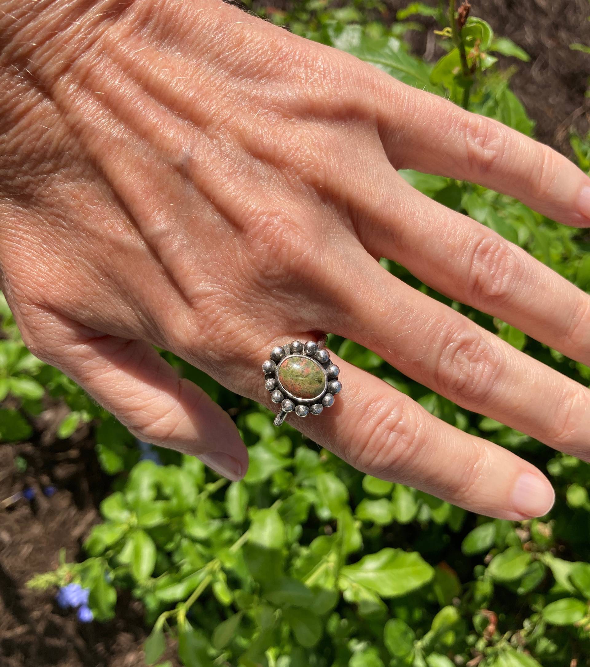 sterling Silber Und Achat Ring von MandMJewelryByTaylor