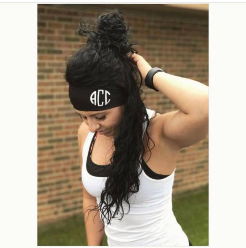 Monogramm-stirnband Personalisiertes Initial-stirnband Für Yoga, Laufen von MandaBees