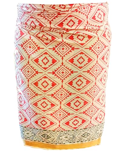 Pareo Strandtuch Baumwolle Groß Strand Sarong Damen Blockdruck Naturfarbstoff Wickeltuch Wickelrock Strandrock Tapisserie Wickeltuch Bikini Cover Up Tragen Über Badeanzügen von Mandala Life ART