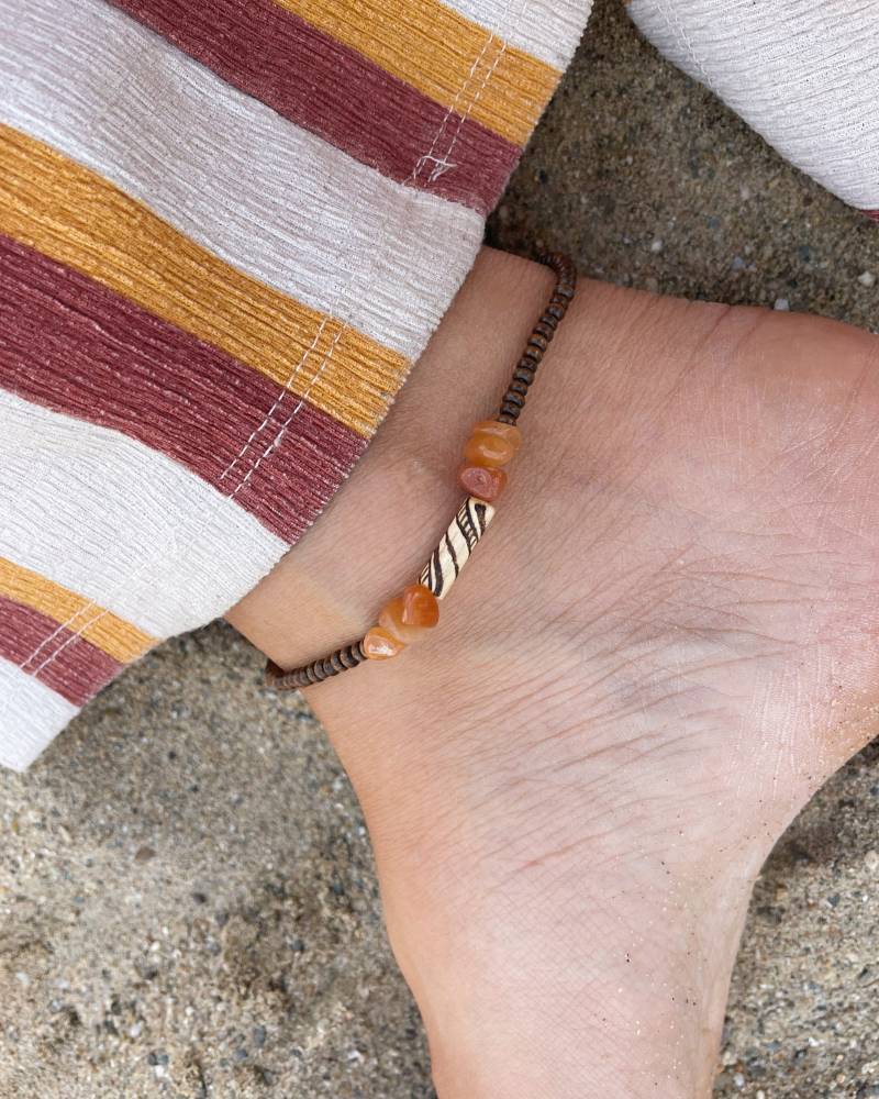 Fußkettchen Mit Handgemachter Holzperle von MandalaEarth