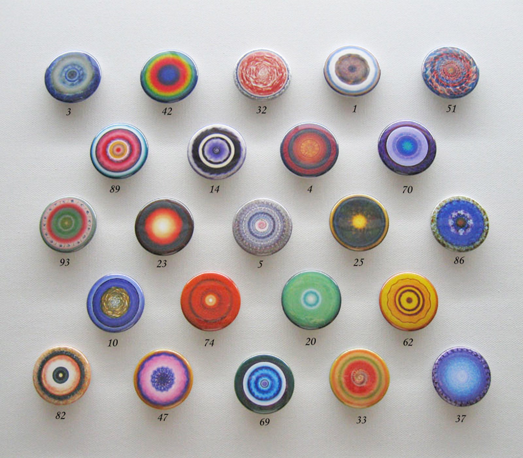 25 Mandala Ansteckbutton, 37 Mm von MandalaSeelenbilder