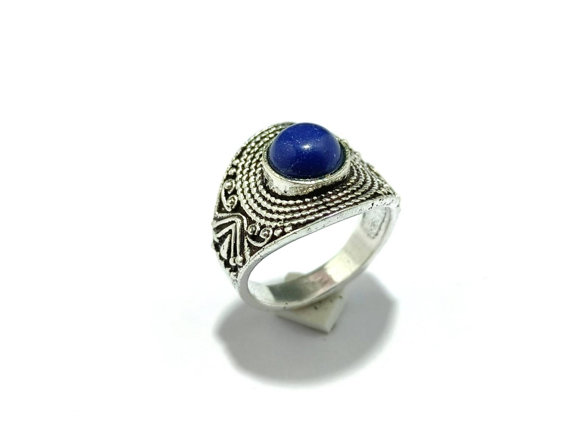 Lapis Lazuli Ring, Boho Frauen Us 9 Size Ring von Mandaljewelryshop