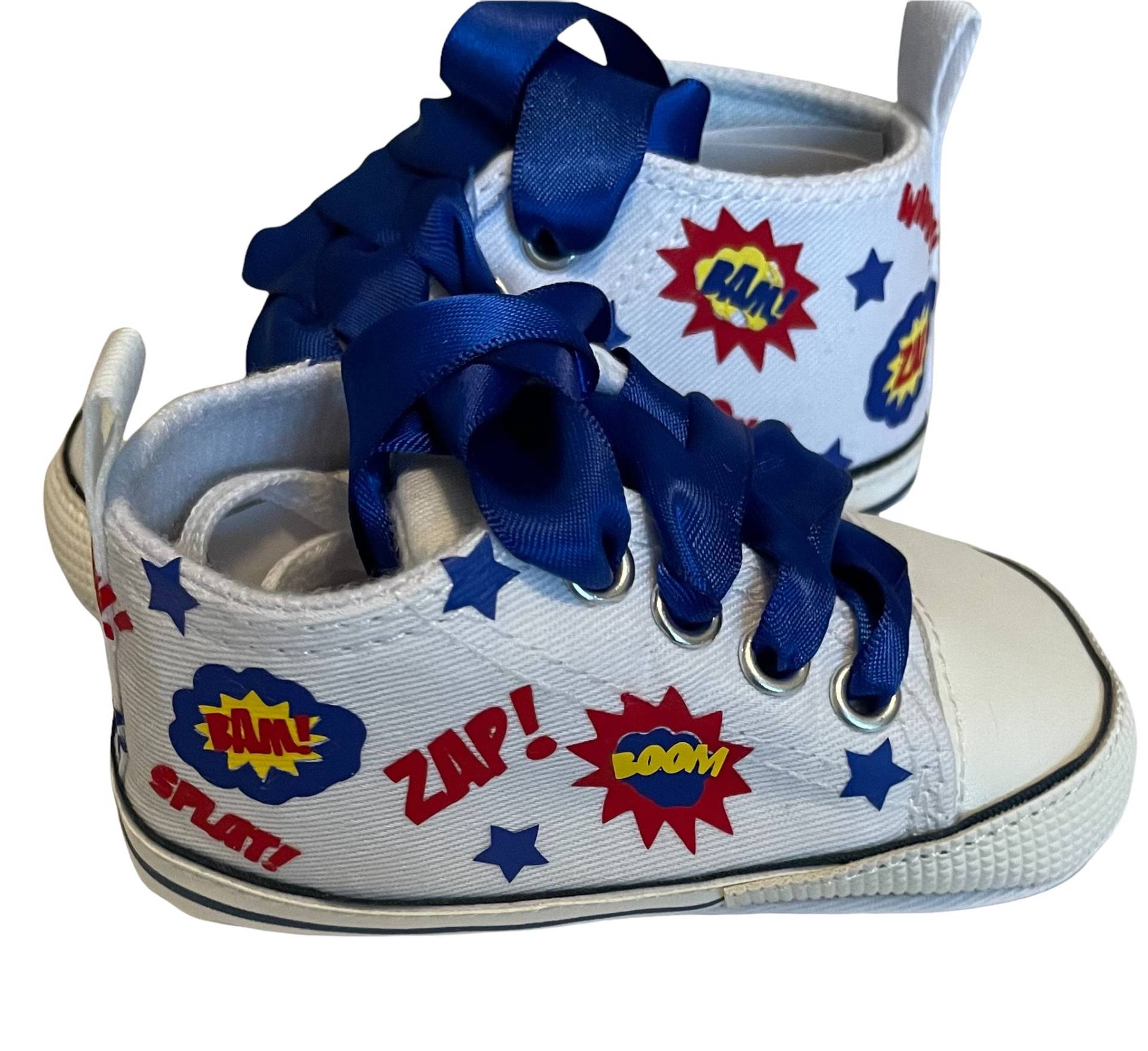 Superheld Baby, Custom Baby High Top Schuhe, Walker, Tops, Shower Geschenk, Babyschuhe, Unisex Babyschuhe von MandandMe