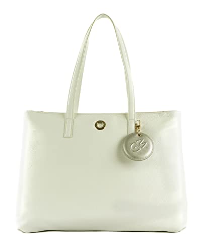 Mandarina Duck Damen Mellow Leather Shopper, Optical White Mandarina Duck Damen Mellow Leather Shopper, Optical White von Mandarina Duck