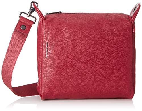 Mandarina Duck Damen Mellow Leather Tracolla Schultertasche, Rot (Red Plum), 10x24x25.5 cm (B x H x T) von Mandarina Duck