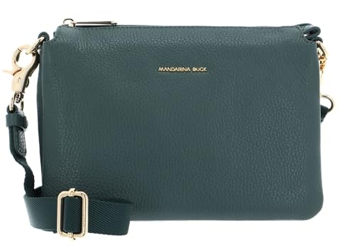 Mandarina Duck Damen Mellow Ledertasche Leather Pochette, Dark Forest von Mandarina Duck