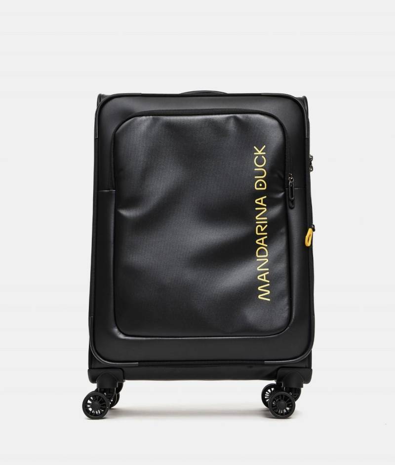 Mandarina Duck - ECO COATED 4Rad-Weichgepäcktrolley Eco Coated Trolley Medium Exp Black Schwarz von Mandarina Duck