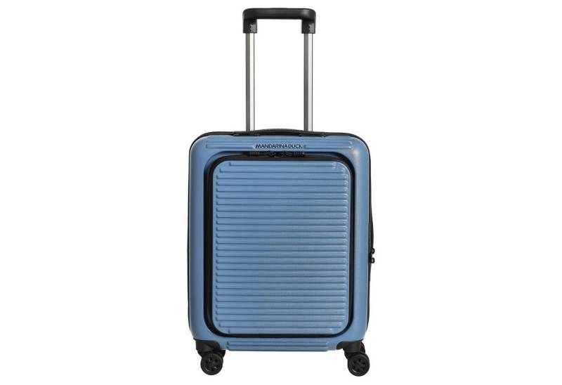 Mandarina Duck Koffer Tank Case - 4-Rollen-Trolley mit Vortasche 55 cm (china blue), 4 Rollen Rollen von Mandarina Duck