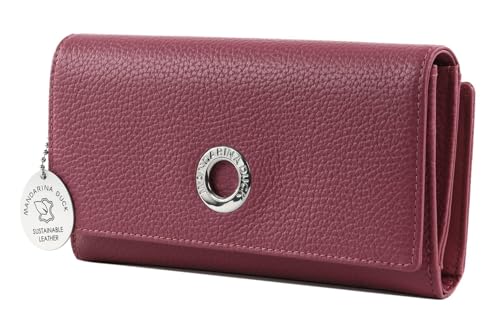 Mandarina Duck Mellow Leather Wallet with Flap L Red Violet von Mandarina Duck