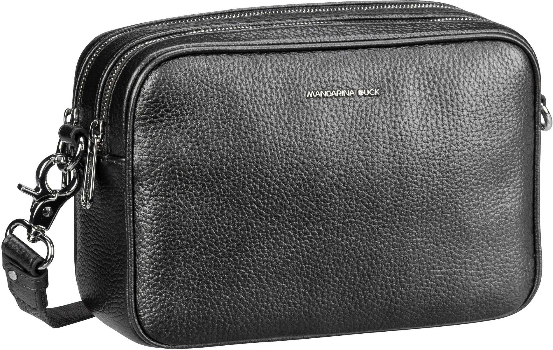 Mandarina Duck Mellow Leather Lux Camera Bag ZLT83  in Grau (3.2 Liter), Umhängetasche von Mandarina Duck