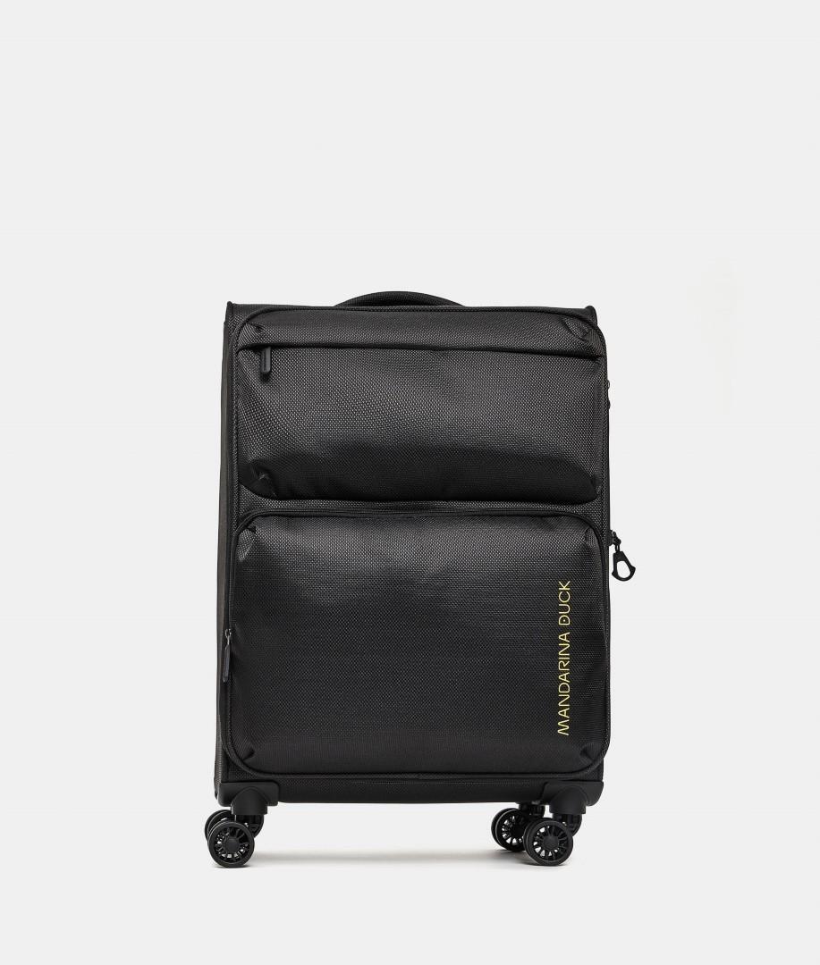 Mandarina Duck - ZEPHYR Trolley 4 Rollen Weich Zephyr Trolley Medium Exp Black Schwarz von Mandarina Duck