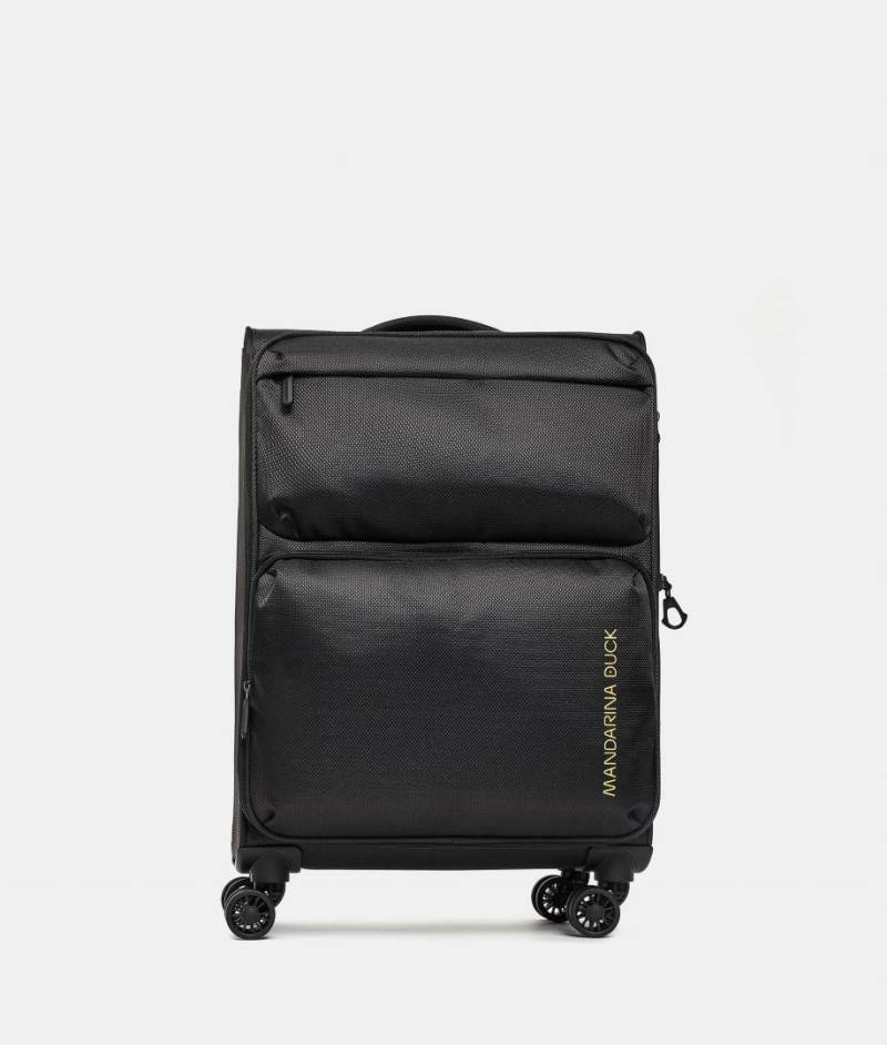Mandarina Duck - ZEPHYR Trolley 4 Rollen Weich Zephyr Trolley Medium Exp Black Schwarz von Mandarina Duck