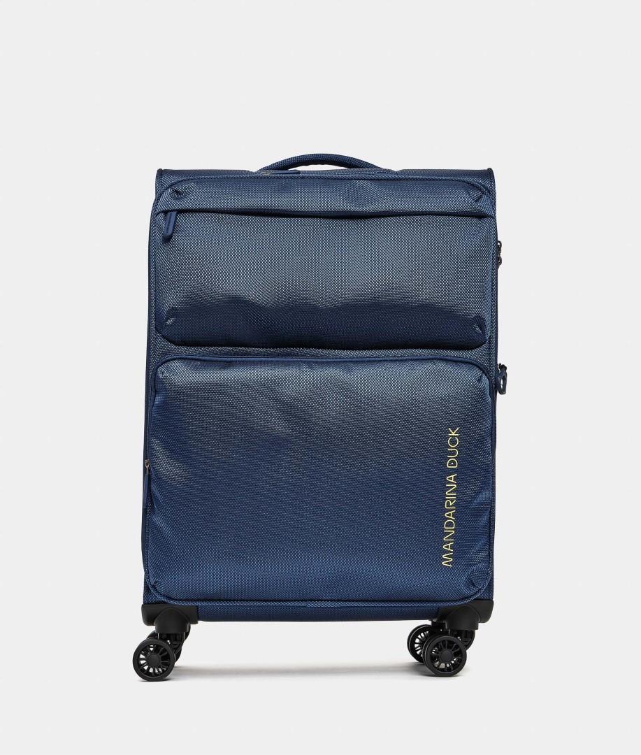 Mandarina Duck - ZEPHYR Trolley 4 Rollen Weich Zephyr Trolley Medium Exp Dress Blue Dunkelblau von Mandarina Duck